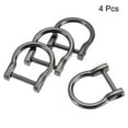 thumbnail image 3 of 23mm U Shape Horseshoe D-Rings Zinc Alloy Electroplated Black 4 Pack, 3 of 5