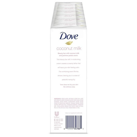 Dove Purely Pampering Beauty Bar, Coconut Milk 4 oz, 8 Bar