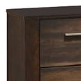 thumbnail image 2 of Wooden Nightstand with Two Drawers and Metal Bar Handles Brown, 2 of 2