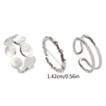 thumbnail image 2 of Anillos apilables para mujeres y anillos de moda Set 3 PCS Oro y plata Anillo Set para mujeres y niñas, 2 of 5