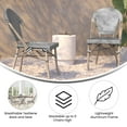 thumbnail image 6 of Merrick Lane Stacking French Bistro Style Chair with Black and White Textilene Seat and Light Bamboo Finished Aluminum Frame for Indoor/Outdoor Use, 6 of 12