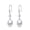 White Pearl Hook Earrings, variant on 8-8.5mm White Freshwater Cultured Pearl Drop Earrings, 925 Sterling Silver , Cubic Zirconia, Lever Back JewelryGift for Women