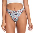 thumbnail image 1 of Fotbe I Love USA Tanga Sin Costuras para Mujer con Estampado – Panties Invisibles, Transpirables y Cómodos para Uso Diario-3X-Large, 1 of 6