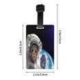 thumbnail image 4 of Junzan Luggage Tag For Suitcase Cat Astronaut Print Luggage Tag With Id Privacy Cover For Suitcase Travel Bag, 4 of 7