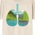thumbnail image 2 of Sunny Days Mountain Graphic in Lungs Shape Adult Natural Short Sleeve Crew Neck Tee-Large, 2 of 4