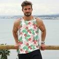 thumbnail image 6 of Goofa Strawberry Pattern Men's Workout Tank Top Slim-Fit Tank Quick Dry Fit Muscle Tank Top Beach Tank Top Bodybuilding Sleeveless T Shirt-Small, 6 of 7