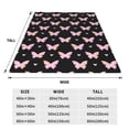 thumbnail image 3 of Honeii Gradient Butterfly Print Fleece Blanket - Throw Blanket for Bed, Sofa, Couch, Camping, and Travel , Microplush Ultra Soft Warm Blanket-80"x60", 3 of 7