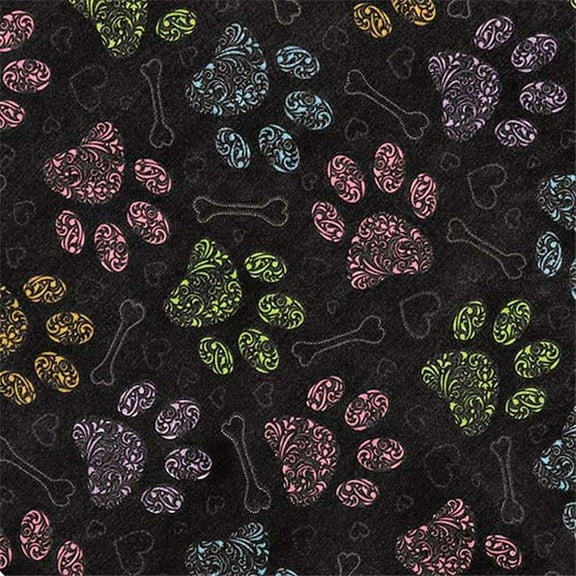 Top Performance Colorful Paws Bandanas, Multicolor