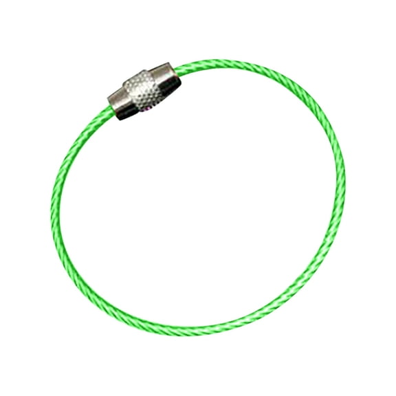 BinKFF Stainless Steel Loops 2mm Coated Wire Keychain Cable Large Keyrings 6 inch Key Chain for Luggage Tags, Key Tags, Keyrings, Kitchen utensils, Duster-Assorted Colors
