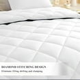 thumbnail image 6 of 128x120 Oversized King Comforter, Extra Large King Size Comforter Oversized, All Season Soft Lightweight Quilt Down Alternative Duvet Insert with 8 Corner Tabs(128x120, White), 6 of 17