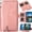 Pink, variant on for Motorola Moto G (2026) Phone Case Nubuck Leather Wallet Vintage Oil Painting Style Folio Flip Cover Kickstand, 3-Layer Card Slot Cash Holder + Zipper Pocket, Magnetic Closure