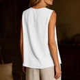 thumbnail image 6 of SwiftWear Women's Cotton Tank Top Dressy Sleeveless Summer Casual Button-Down Shirt Breathable Loose Fit Casual Work Blouse, 6 of 6