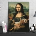 thumbnail image 3 of Cuadro Decorativo Mona Lisa Gato Canvas Listo Para Colgar 50x75cm Jungle Art Impresion Tela Arte, 3 of 7