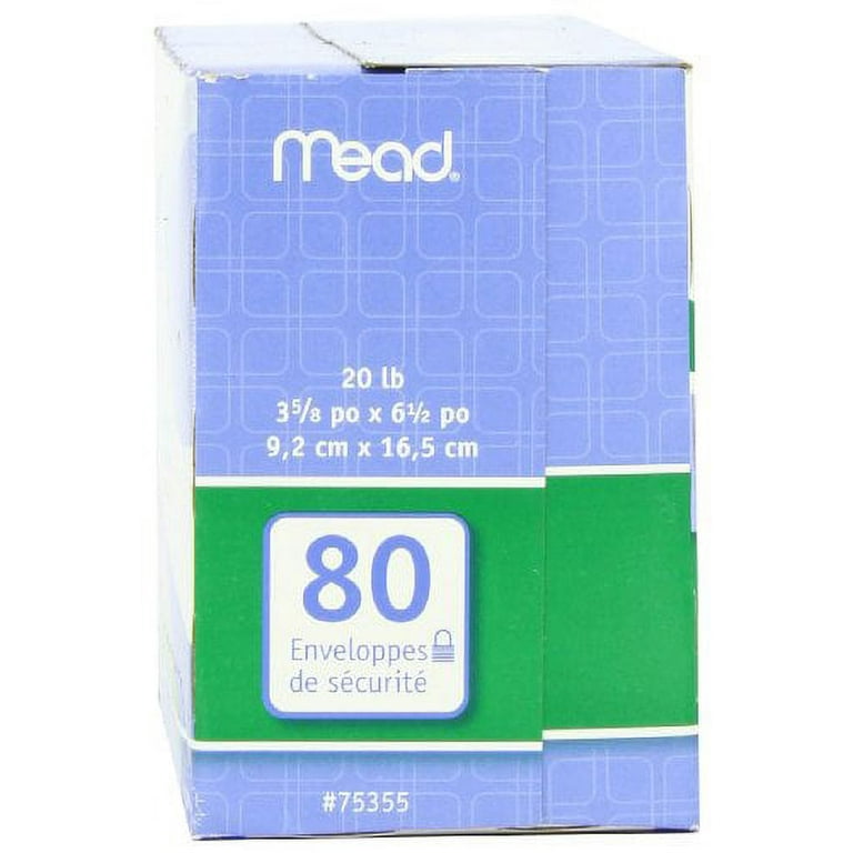 Security Envelope, 3 5/8 ? 6 1/2, 20 lb, White, 80/Box Security Envelope, 3 5/8 ? 6 1/2, 20 lb, White, 80/Box