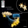 thumbnail image 2 of Star String Lights Battery Operated Waterproof 40 LED 20 FT Star Fairy String Lights with Remote Control for Home, Party, Christmas, Wedding, Garden Decoration, Warm White, 2 of 7
