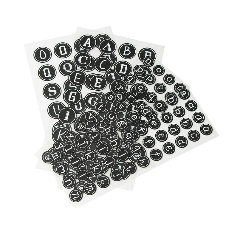 8 Sheets Capital Letter Stickers, 1 Inch 2 Inch Self Adhesive