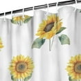 thumbnail image 4 of Yellow Wildflower Sunflower Shower Curtain 72x84 Inches, Boho Floral Bee Butterfly Pattern, Quick-Dry Rustic Polyester with Hooks, Country Vintage Farmhouse Bathroom Decor, 4 of 5