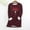 Wine, variant on Babysbule Christmas Shirts for Women Round Neck Thickened Plush Warm Long Sleeve Tops Tops Fashion