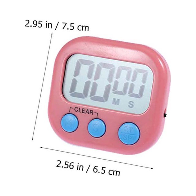 unbranded 2Ud Temporizador Digital Para Cocina Rosa Con Pantalla LCD Y Fuerte Con Imán Y Soporte Ultraslim