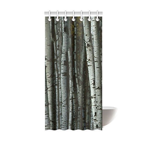 ABPHQTO Betula Platyphylla Cortina de Ducha Cortina de Ducha Impermeable 90x180 cm