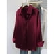thumbnail image 5 of Karight Satin Blouses for Women Dressy Elegant Lapel Collar Button Down Dress Shirts Ladies Long Sleeve Business Casual Tops, 5 of 6