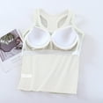 thumbnail image 5 of Homenesgenics Tank Tops with Built in Bras Women's Tank Tops with Built in Bras Solid Color Base Shirt White XL, 5 of 6