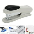 thumbnail image 1 of OULII 1Pc White Office Stapler Desktop Binding Machine with Streamlined Design for Comfortable Hand Use, 1 of 8
