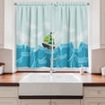 thumbnail image 2 of Ambesonne Ocean Kitchen Curtains, Sailing Boat on the Sea, 55"x39", Pale Blue Sky Blue, 2 of 3