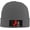Deep Heather, variant on Japanese Kanji Samurai Bushido Peaked Mens Winter Beanie Hat Warm Knit Cuffed Ski Skull Cap Black