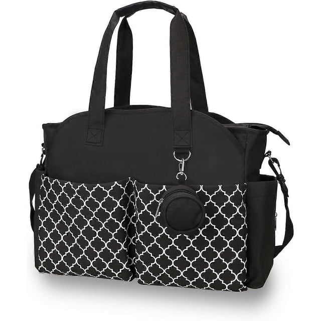 Diaper Bag Tote Baby Changing Bag with Changing Mat and Shoulder Strap Portable Waterproof and Large Capacity