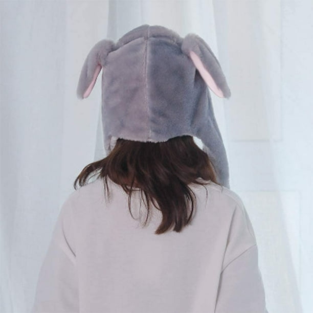 Chapeau de lapin avec oreilles mobiles