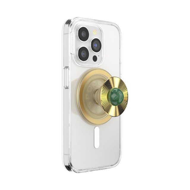 Broche con forma de gema PopSockets para teléfono, Jade, compatible con MagSafe