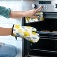 thumbnail image 2 of Lemon Kitchen Oven Mitt and Pot Holder Sets 2 Pcs for Baking, Cooking and Grilling, Heat Resistant Up To 392 °F, 2 of 5