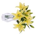 thumbnail image 3 of Flor artificial boda simulación nupcial decoración floral oficina en casa PVC flor falsa, amarillo 5 Piezas kenally HA000016-02B, 3 of 6