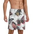 thumbnail image 2 of Sikiie Vintage Butterflies Mens Pajama Shorts, Lightweight Lounge Pant with Pockets Soft Sleep Pj Shorts for MenMedium, 2 of 6