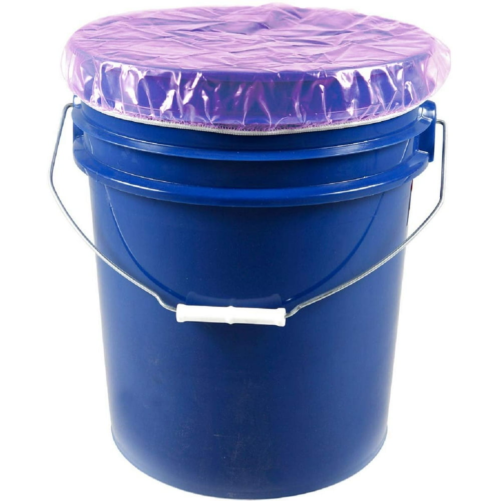 Pack of 100 Elastic Drum Cap Covers, Clear 16" Low Density Polyethylene Disc Cap Sheets 16, 4