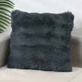 thumbnail image 2 of Unique Bargains Faux Fur Cozy Decorative Throw Pillow Covers Soft Plush Pillowcase 1 Pc Dark Grey 18" x 18", 2 of 6