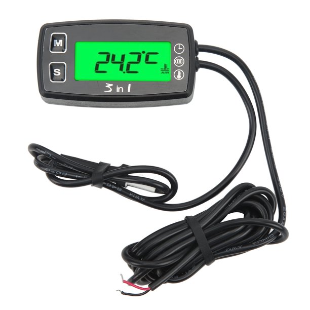 Medidores de Motocicleta, Recordatorio de VoltaJe Termómetro Digital Simple Instalacia simple Resistente Simple Al Agua IP67 Resistente Al Agua Con Luz Verde Para Atv