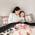thumbnail image 5 of Catabedysis Brown Initial A 7-Piece Twin Bedding,Wild Leopard Print Bedding Comforter Set,Black Reversible For Girls, 5 of 7