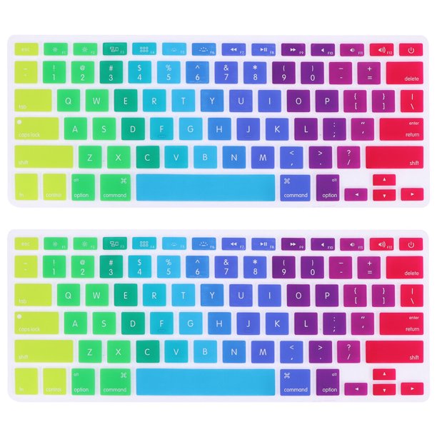 EeaseMX Funda de teclado a prueba de polvo, duradera y moderna, compatible con Pro Air A1466, A1466 y A1502 (colorida).