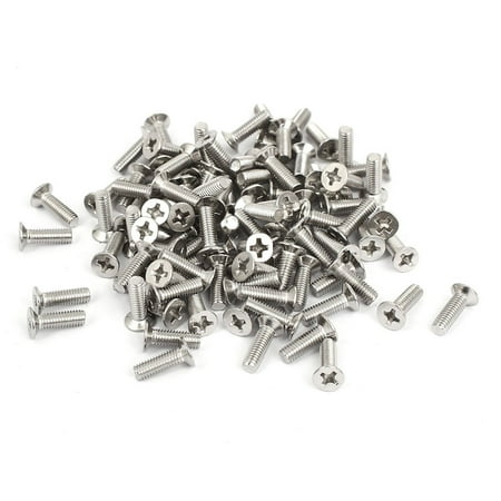 

a15121600ux0607 M3x10mm Countersunk Flat Head Phillips Screw Bolts Pack of 100