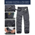 thumbnail image 3 of liyiyiyia Cargo Pants for Men Hiking Casual Travel Outdoor Pants Construction Pants with 8 Pockets, 3 of 7