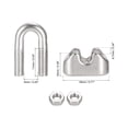 thumbnail image 3 of Unique Bargains 316 Stainless Steel Wire Rope Clip Clamp for 0.12inch Diameter Cable, 10 Pack, 3 of 5