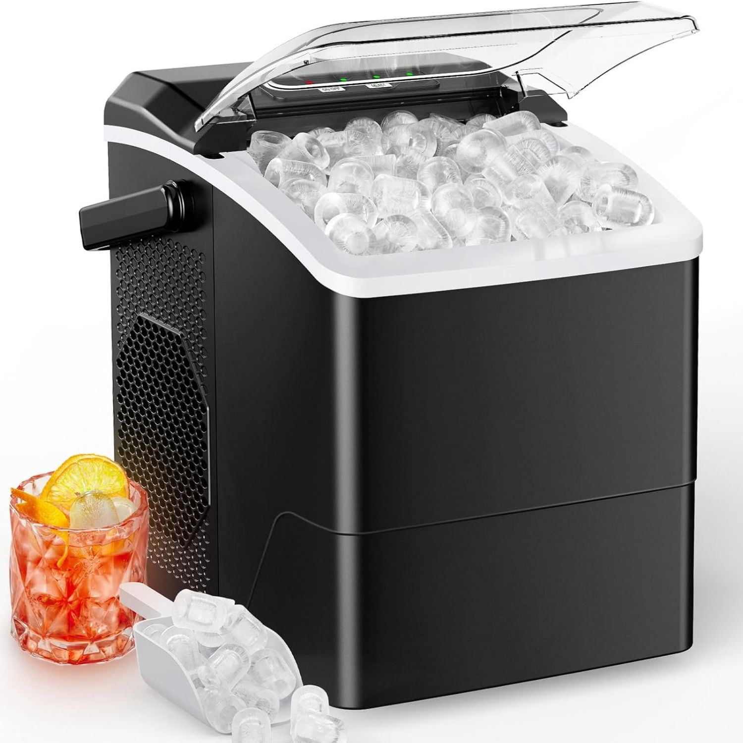 Ice Makers Countertop,26 Lbs/24 Hrs, Portable Countertop Ice Maker with Self Cleaning Function,Ice Maker for Kitchen/Office/Parties
