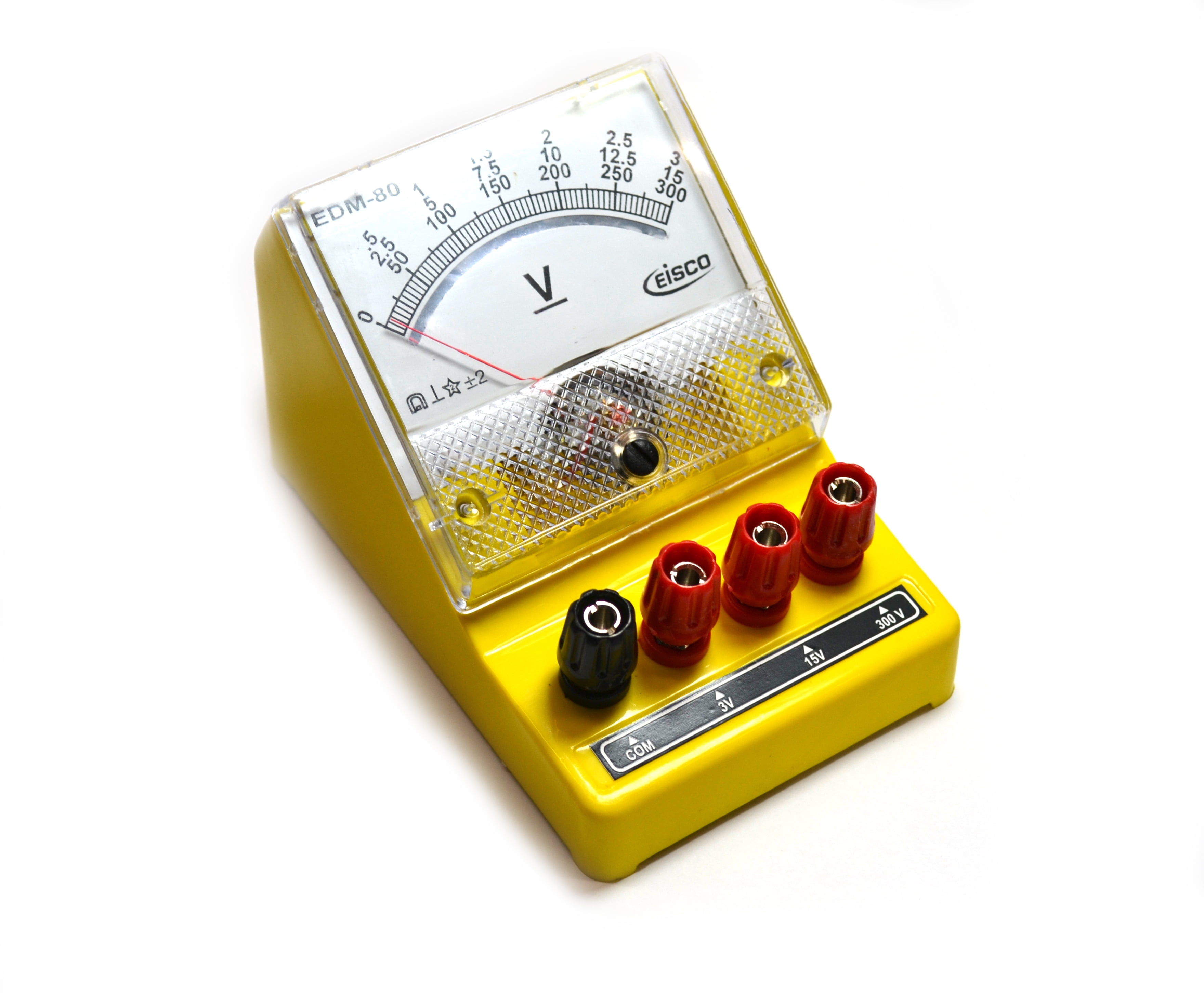 Eisco Labs Moving Coil Meters DC, Voltmeter 0 3 V, 015 V, 0300 V