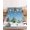 Blue, variant on King Size Fitted Sheet Set - Blue Snowman Christmas 3 Piece Bedding Sets 16" Deep Pocket Fitted Sheet with 2 Pillowcases, Xmas Tree Green Snowflake Brushed Microfiber Hotel Luxury Bed Sheets