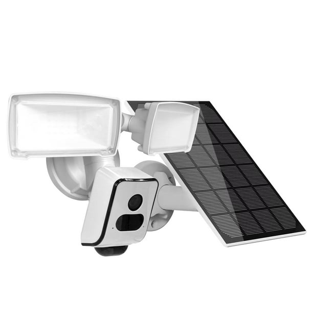Cámara de seguridad con reflector de carga solar Irfora Cámara de seguridad con reflector de carga solar de 2MP 1080P Cámara de vigilancia inalámbrica WiFi para el hogar al aire libre con detección de Irfora Cámara de seguridad con reflector de carga solar