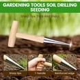 thumbnail image 5 of Plant Hole Digger, Bulb Planting Tool with Stainless Steel Tip, Handheld Garden Seed Planter for Tulip Daffodil Saffron Vegetables, Ergonomic T-Handle(2Pcs), 5 of 6