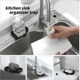 thumbnail image 3 of Silicone Bathroom Soap Dishes with Drain Spout-Bathroom and Kitchen Sink Organizer,Sponge Holder,Dish Soap Tray,Perfect for Dispenser,Scrubber,Bottle,Cup on Sink or Counter-Black 4.9"×3.2", 3 of 5
