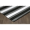 thumbnail image 4 of Erbanica 4' x 6' Intérieur Extérieur Noir Blanc Band Réversible Tapis en Plastique, 4 of 5